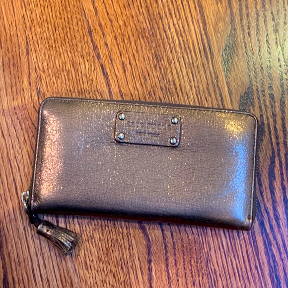 kate spade Handbags - Like New Copper Shimmer Kate Spade Wallet
